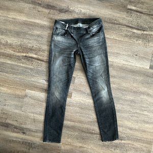 R13 Tab Front Black Jeans Size 25